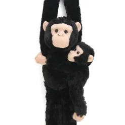 Hanging Stuffed Chimpanzee with Baby by Wild Republic