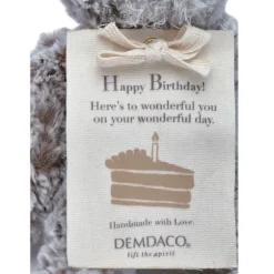 Happy Birthday Mini Giving Bear 8.5 Inch Plush Teddy Bear by Demdaco