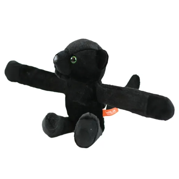 Huggers Black Panther Stuffed Animal Slap Bracelet by Wild Republic