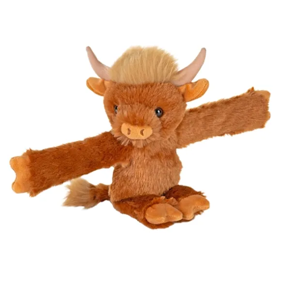 Huggers Highland Cow Stuffed Animal Slap Bracelet by Wild Republic