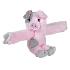 Huggers Spotted Pig Stuffed Animal Slap Bracelet by Wild Republic