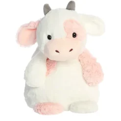 Huggle Pals Weighted Serene Strawberry Cow Stuffed Animal by Aurora