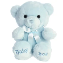 10 Inch Plush Blue Baby Boy Teddy Bear by Ebba