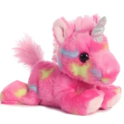 Jellyroll the Small Stuffed Pink Unicorn Bright Fancies by Aurora