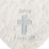 Jesus Loves Me Baby Safe Plush Rattle Blankie by Demdaco