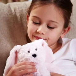 Junior Microwavable Weighted and Scented Pink Bunny Stuffed Animal by Warmies