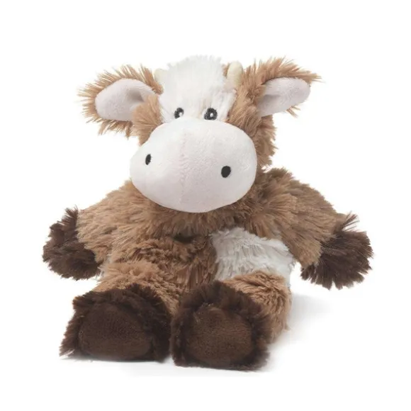 Junior Microwavable Weighted and Scented Brown Cow Stuffed Animal by Warmies