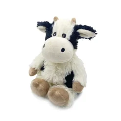 Junior Microwavable Weighted and Scented Black and White Cow Stuffed Animal by Warmies