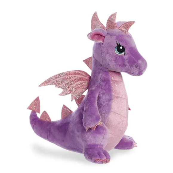 Larkspur the Purple Stuffed Dragon Sparkle Tales Plush by Aurora