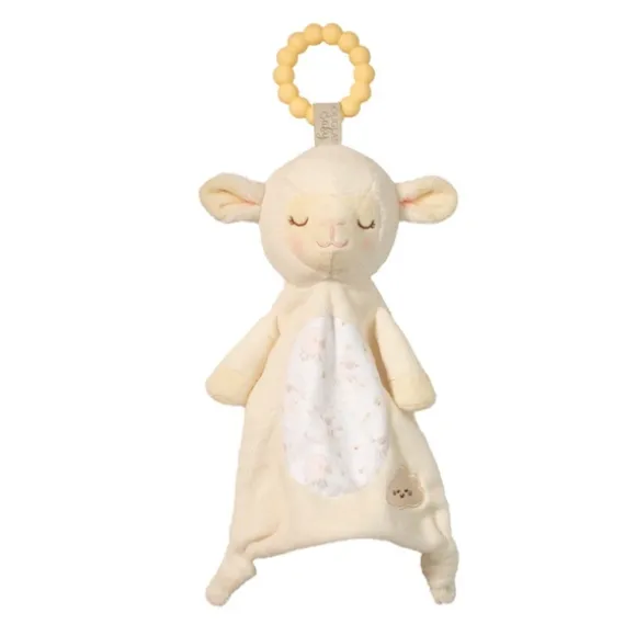 Lennox Lamb Baby Safe Plush Lovey with Teether Ring by Douglas