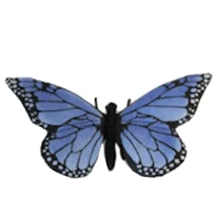 Lifelike Blue Butterfly Stuffed Animal by Hansa