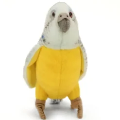 Lifelike Blue Parakeet Stuffed Animal by Hansa