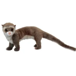 Lifelike Brown Ferret Stuffed Animal by Hansa