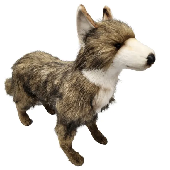 Lifelike Coyote Stuffed Animal by Hansa