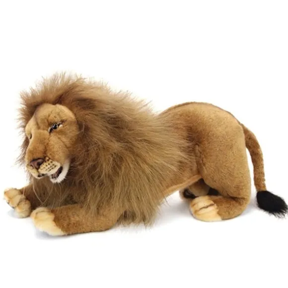 Lifelike Lying Lion Stuffed Animal by Hansa