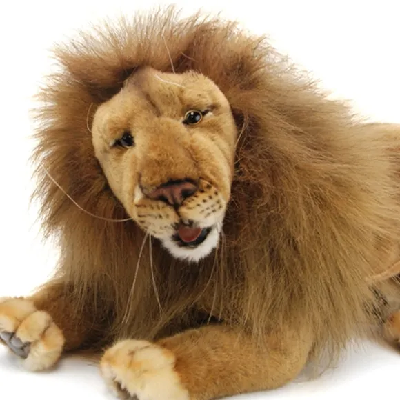 Lifelike Lying Lion Stuffed Animal by Hansa