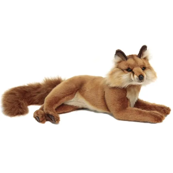Lifelike Lying Red Fox Stuffed Animal by Hansa