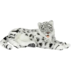 Lifelike Lying Snow Leopard Stuffed Animal by Hansa