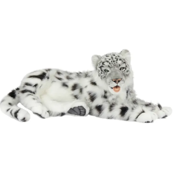 Lifelike Lying Snow Leopard Stuffed Animal by Hansa