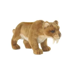 Lifelike Saber Tooth Tiger Stuffed Animal by Hansa