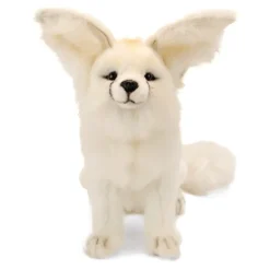 Lifelike Sitting Arctic Fox Stuffed Animal by Hansa