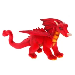 Lifelike Small Red Dragon Stuffed Animal by Hansa