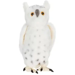 Lifelike Snowy Owl Stuffed Animal by Hansa