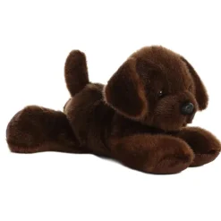 Lil Lucky the Stuffed Chocolate Labrador Retriever Mini Flopsie by Aurora