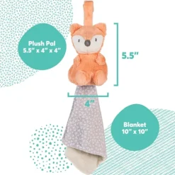 Lil' Luvs Emory Baby Safe Plush Fox Tuck-Away Lovey by Gund