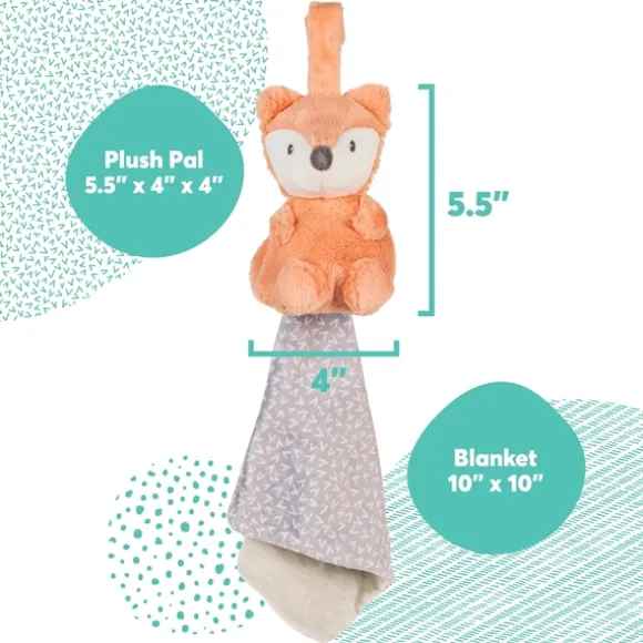 Lil' Luvs Emory Baby Safe Plush Fox Tuck-Away Lovey by Gund