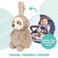 Lil' Luvs Reese Baby Safe Plush Sloth Tuck-Away Lovey by Gund