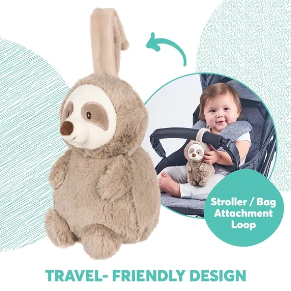 Lil' Luvs Reese Baby Safe Plush Sloth Tuck-Away Lovey by Gund