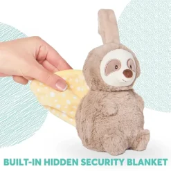 Lil' Luvs Reese Baby Safe Plush Sloth Tuck-Away Lovey by Gund