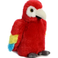 Little Flight the Stuffed Scarlet Macaw Mini Flopsie by Aurora