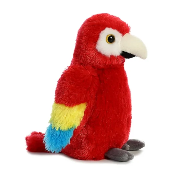 Little Flight the Stuffed Scarlet Macaw Mini Flopsie by Aurora