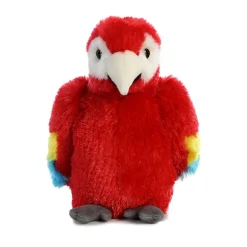Little Flight the Stuffed Scarlet Macaw Mini Flopsie by Aurora
