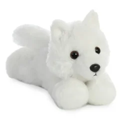 Little Ghost the Stuffed White Wolf Mini Flopsie by Aurora