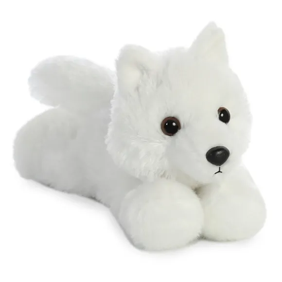 Little Ghost the Stuffed White Wolf Mini Flopsie by Aurora
