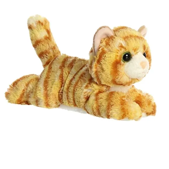 Little Ginger the Stuffed Orange Tabby Cat Mini Flopsie by Aurora