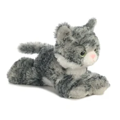 Little Lily the Stuffed Gray Tabby Cat Mini Flopsie by Aurora
