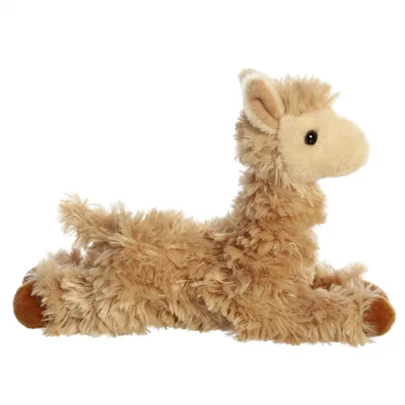 Little Louis the Stuffed Brown Llama Mini Flopsie by Aurora