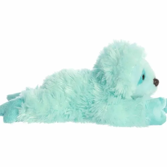 Little Minty the Stuffed Sky Blue Sloth Mini Flopsie by Aurora