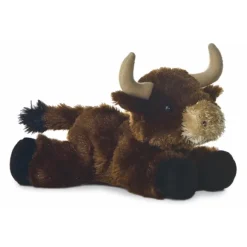 Little Toro the Stuffed Brown Bull Mini Flopsie by Aurora