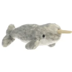 Little Torpedo the Stuffed Narwhal Mini Flopsie by Aurora