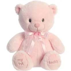 Medium Pink My First Teddy Bear by Ebba