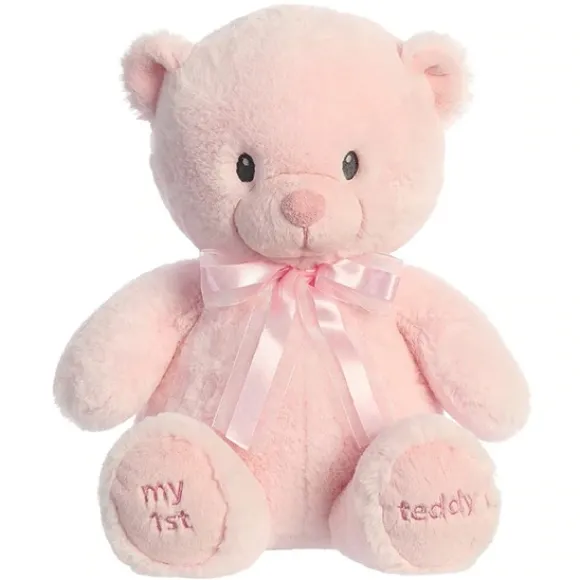 Medium Pink My First Teddy Bear by Ebba