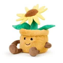 Microwavable Weighted and Scented Yellow Flower Pot Stuffed Animal by Warmies