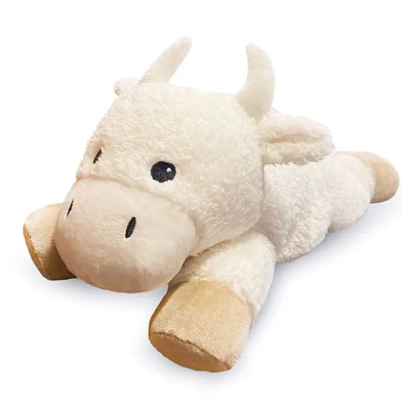 Microwavable Weighted and Scented Cream Buffalo Stuffed Animal by Warmies