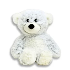 Microwavable Weighted and Scented Gray Marshmallow Bear Stuffed Animal by Warmies