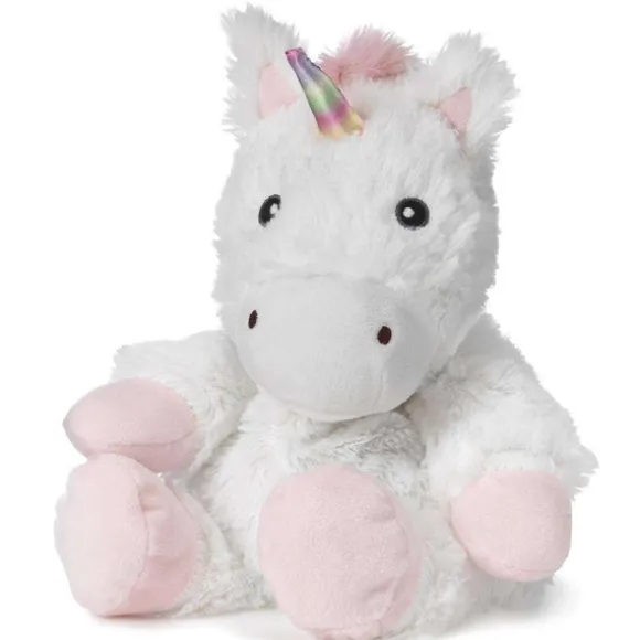 Microwavable Weighted and Scented White Unicorn Stuffed Animal by Warmies